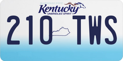 KY license plate 210TWS