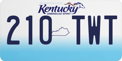 KY license plate 210TWT