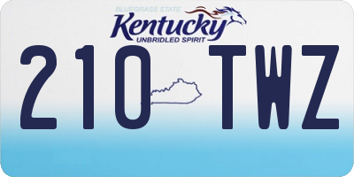 KY license plate 210TWZ