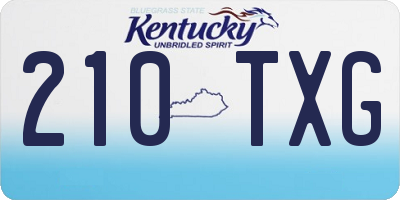 KY license plate 210TXG