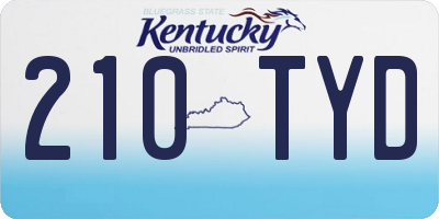 KY license plate 210TYD