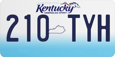 KY license plate 210TYH