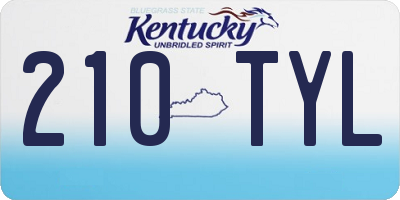 KY license plate 210TYL