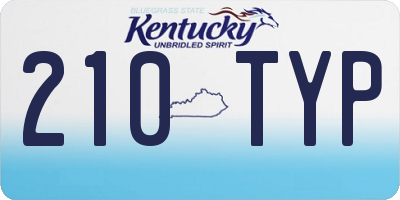 KY license plate 210TYP