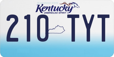 KY license plate 210TYT