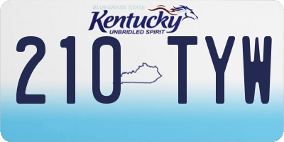 KY license plate 210TYW