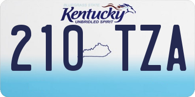 KY license plate 210TZA
