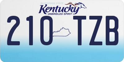 KY license plate 210TZB