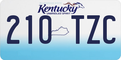 KY license plate 210TZC