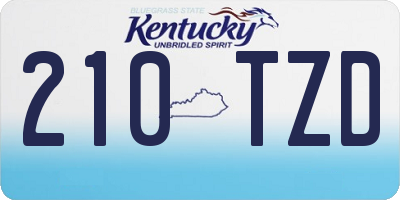 KY license plate 210TZD