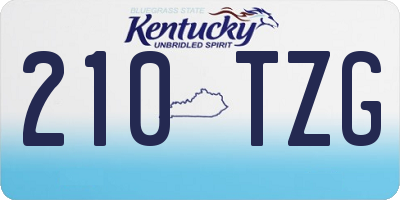 KY license plate 210TZG
