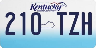 KY license plate 210TZH