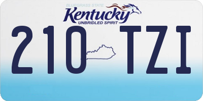 KY license plate 210TZI