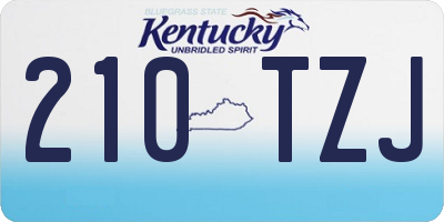 KY license plate 210TZJ