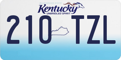 KY license plate 210TZL
