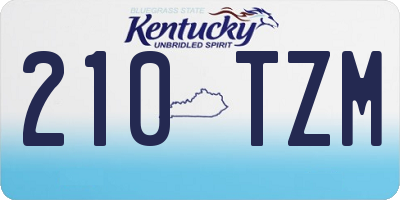 KY license plate 210TZM