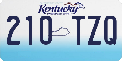 KY license plate 210TZQ