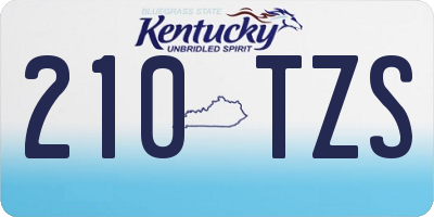 KY license plate 210TZS