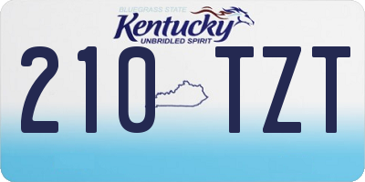 KY license plate 210TZT