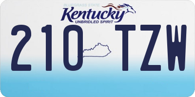 KY license plate 210TZW