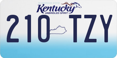 KY license plate 210TZY