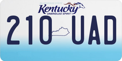 KY license plate 210UAD