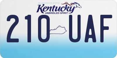 KY license plate 210UAF