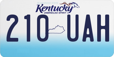 KY license plate 210UAH