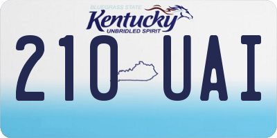 KY license plate 210UAI