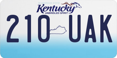 KY license plate 210UAK