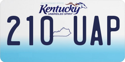 KY license plate 210UAP