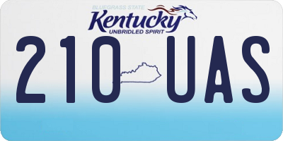 KY license plate 210UAS