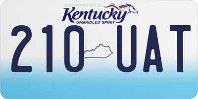 KY license plate 210UAT