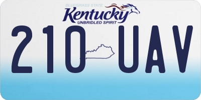 KY license plate 210UAV