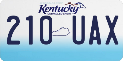 KY license plate 210UAX