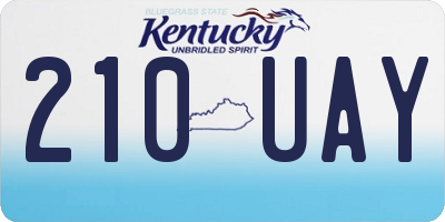 KY license plate 210UAY