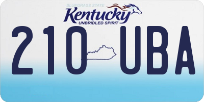KY license plate 210UBA