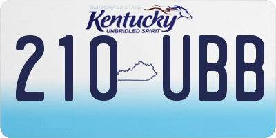KY license plate 210UBB