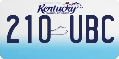 KY license plate 210UBC
