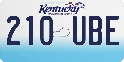 KY license plate 210UBE