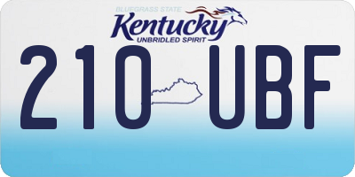 KY license plate 210UBF