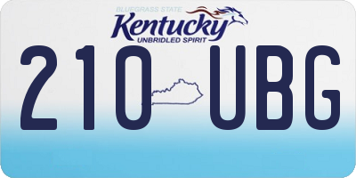 KY license plate 210UBG