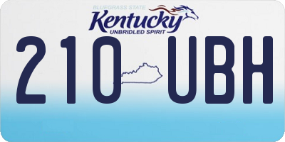 KY license plate 210UBH