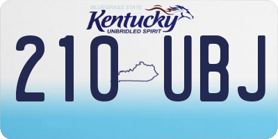 KY license plate 210UBJ