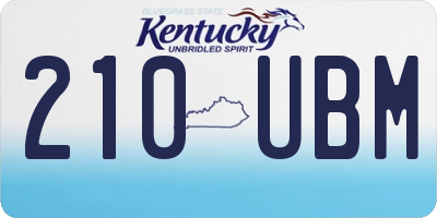 KY license plate 210UBM