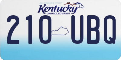 KY license plate 210UBQ