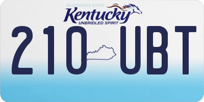 KY license plate 210UBT