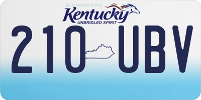 KY license plate 210UBV