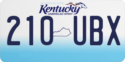 KY license plate 210UBX