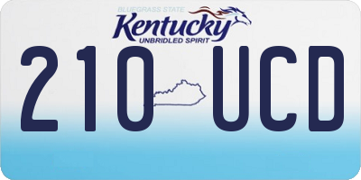 KY license plate 210UCD